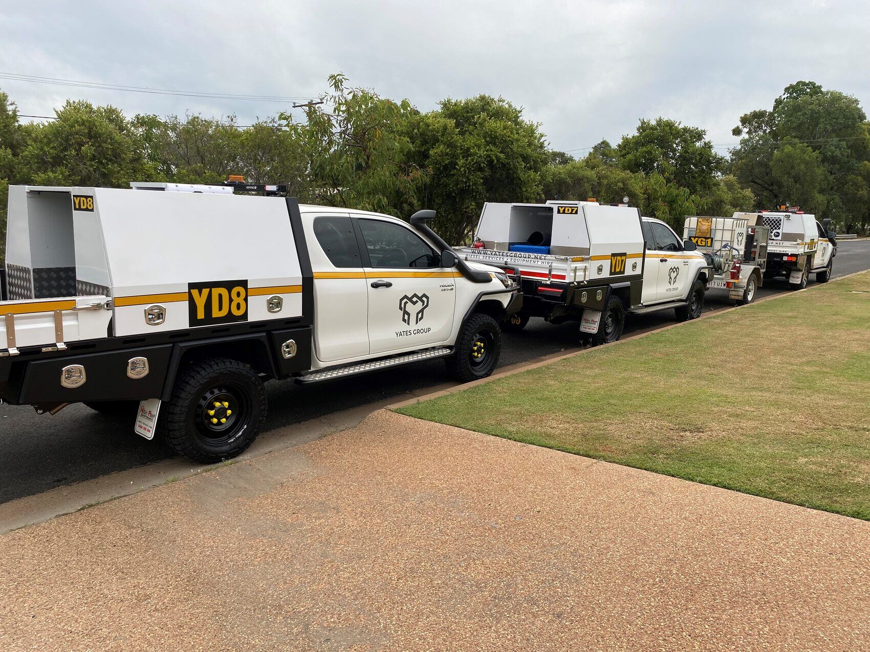 Yates Group service ute fleet lined up